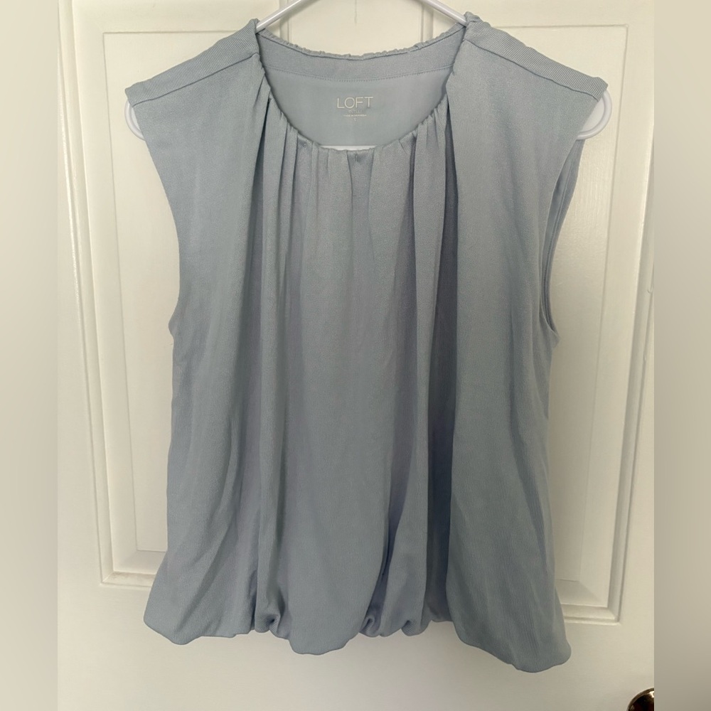 LOFT Light Blue Sleeveless Blouse